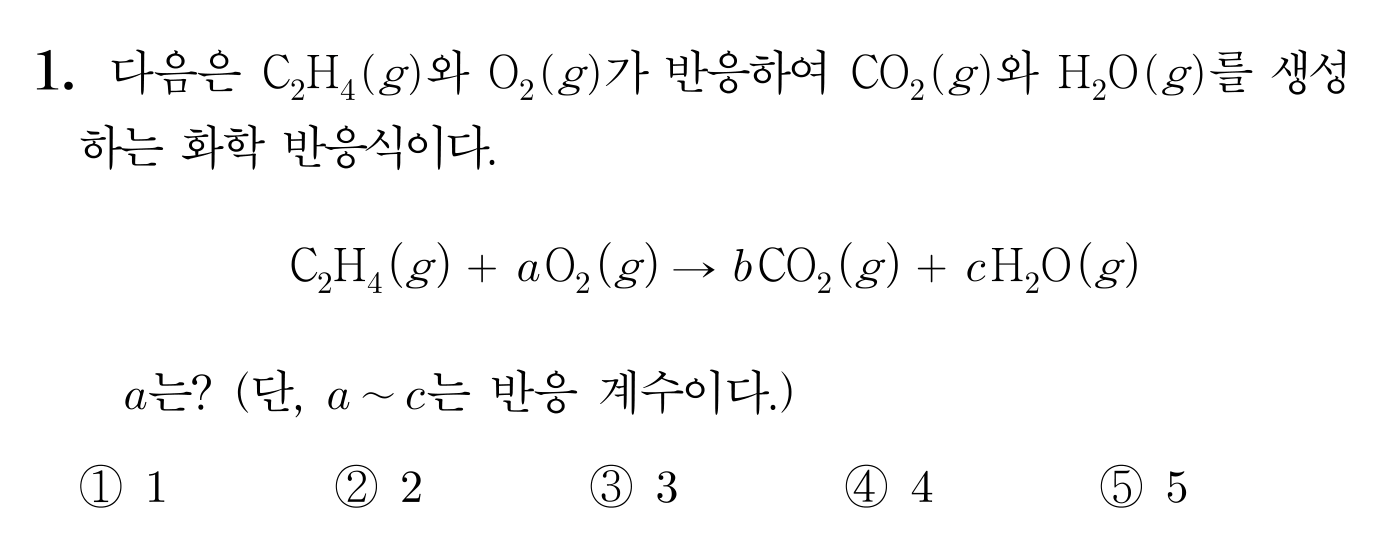 화학 반응식의 표기 | 모두의 과학