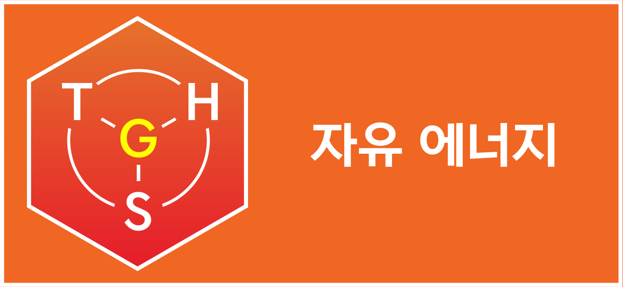 G를 중심으로 T, H, S가 배치된 자유 에너지 아이콘